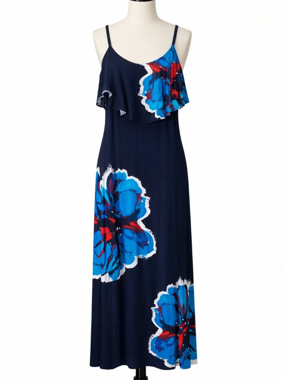 Inc International Concepts Navy Maxi Dress w/ Spaghetti Straps, NWT, Size PP